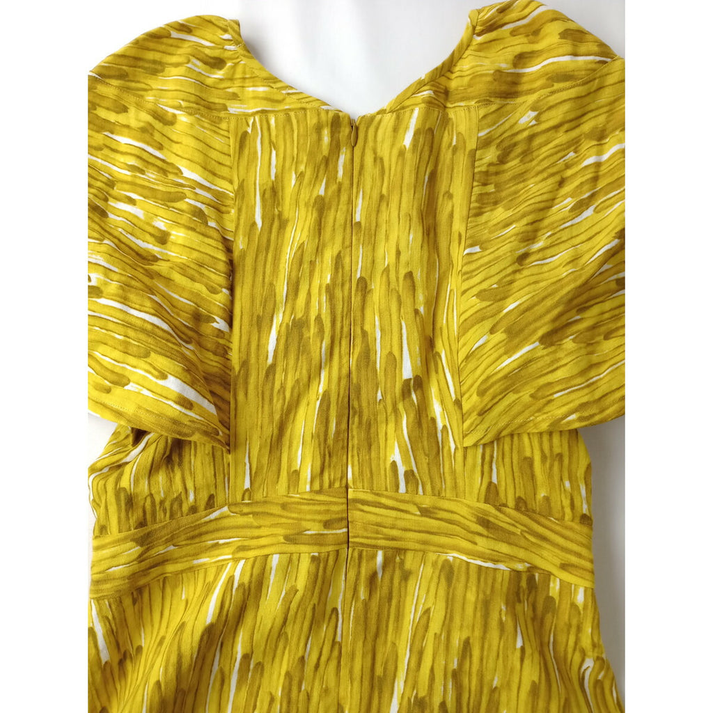 mina perhonen ミナペルホネン so-gen リネン 麻 100％ ワンピース 黄 イエロー 36【中古】