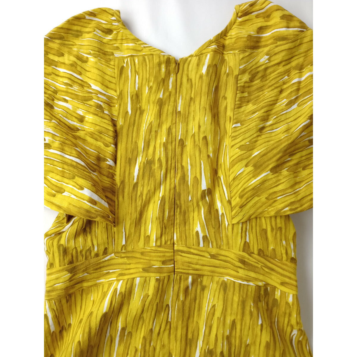 mina perhonen ミナペルホネン so-gen リネン 麻 100％ ワンピース 黄 イエロー 36【中古】