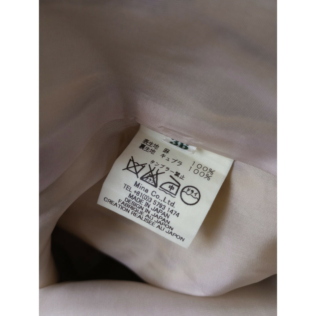 mina perhonen ミナペルホネン so-gen リネン 麻 100％ ワンピース 黄 イエロー 36【中古】