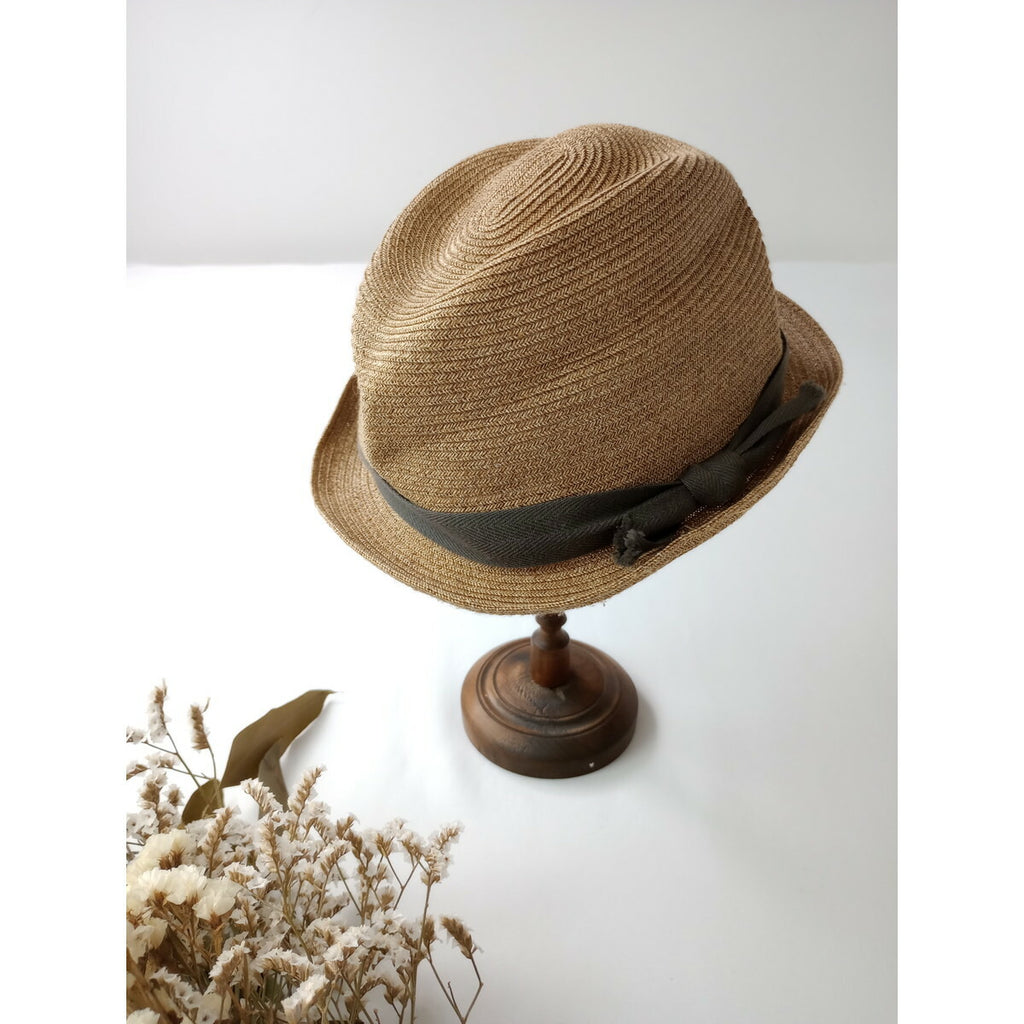 mature ha. マチュアーハ BOXED HAT ペーパー ハット 帽子 グレーリボン【中古】