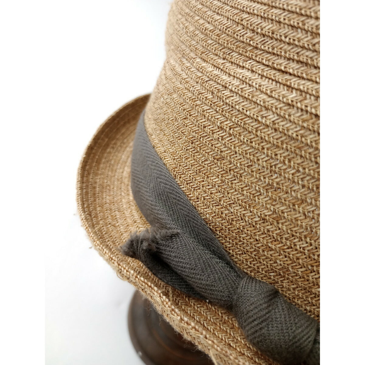 mature ha. マチュアーハ BOXED HAT ペーパー ハット 帽子 グレーリボン【中古】