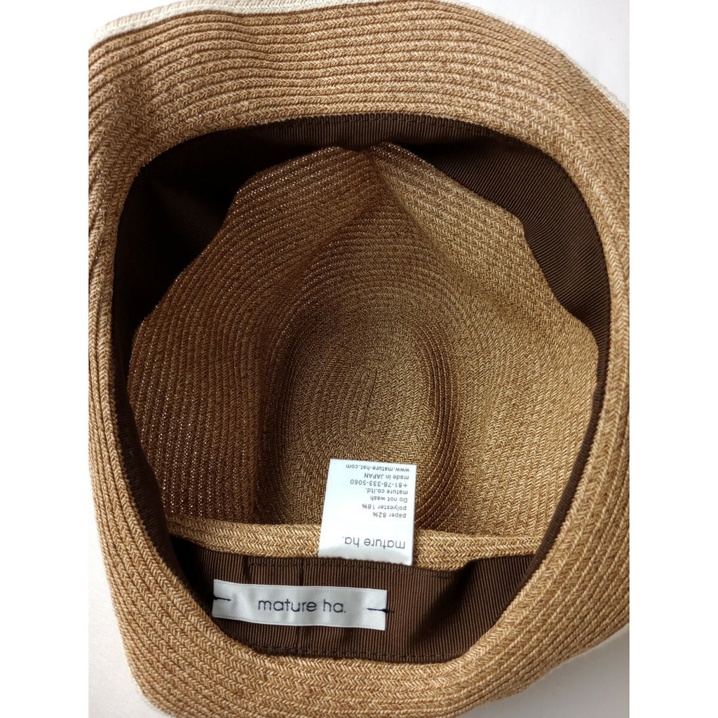 mature ha. マチュアーハ BOXED HAT ペーパー ハット 帽子 白【中古】