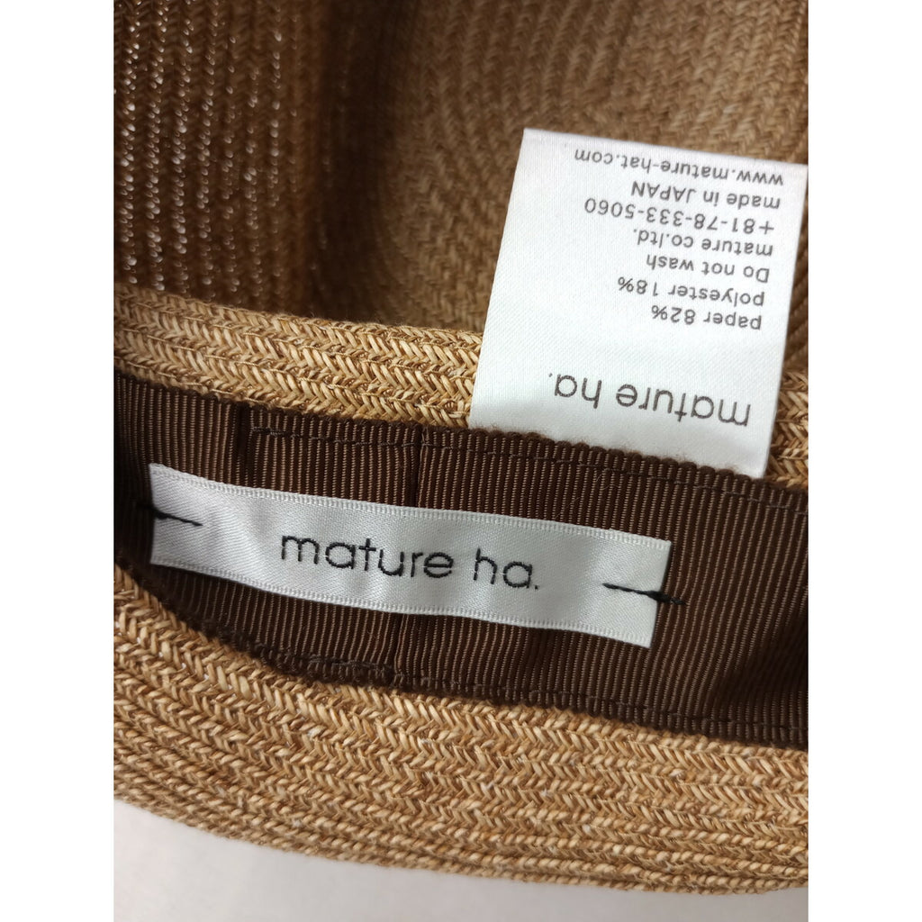 mature ha. マチュアーハ BOXED HAT ペーパー ハット 帽子 白【中古】