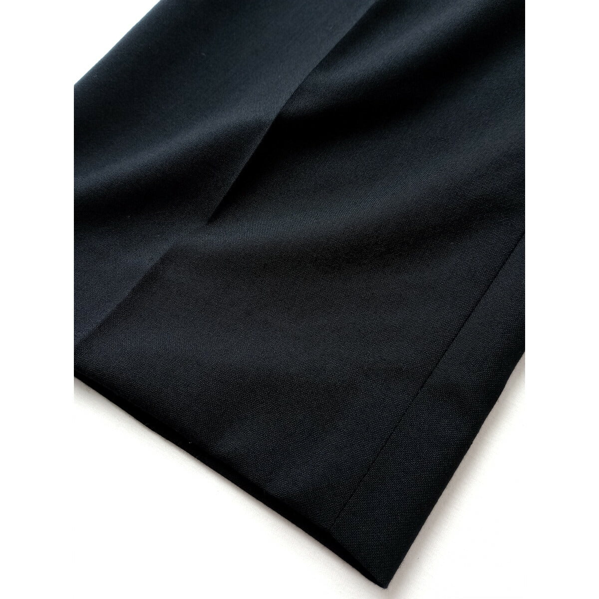 24SS MARGARET HOWELL × FOX BROTHERS マーガレットハウエル SUMMER WOOL トラウザーズ パンツ ウール 毛 100％ 黒 ブラック 1【中古】