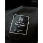 24SS MARGARET HOWELL × FOX BROTHERS マーガレットハウエル SUMMER WOOL トラウザーズ パンツ ウール 毛 100％ 黒 ブラック 1【中古】
