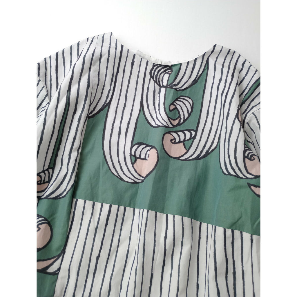 mina perhonen ミナペルホネン swing ロング ワンピース グリーン 36【中古】