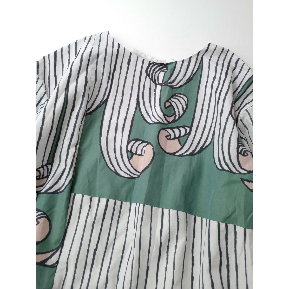 mina perhonen ミナペルホネン swing ロング ワンピース グリーン 36【中古】