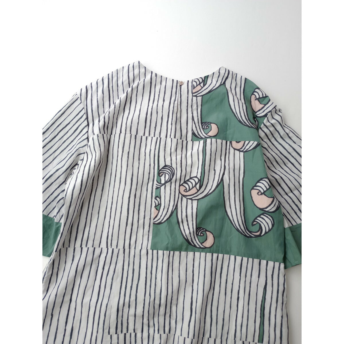 mina perhonen ミナペルホネン swing ロング ワンピース グリーン 36【中古】