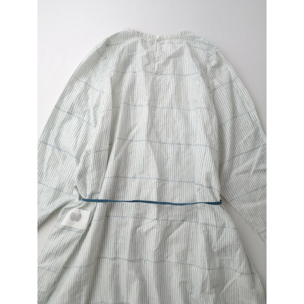 mina perhonen ミナペルホネン misty line 長袖 ロング ワンピース 白 36【中古】