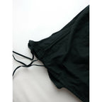 TENNE HANDCRAFTED MODERN テンハンドクラフテッドモダン コットン リネン ロング ワンピース ドレス 黒 ブラック【中古】