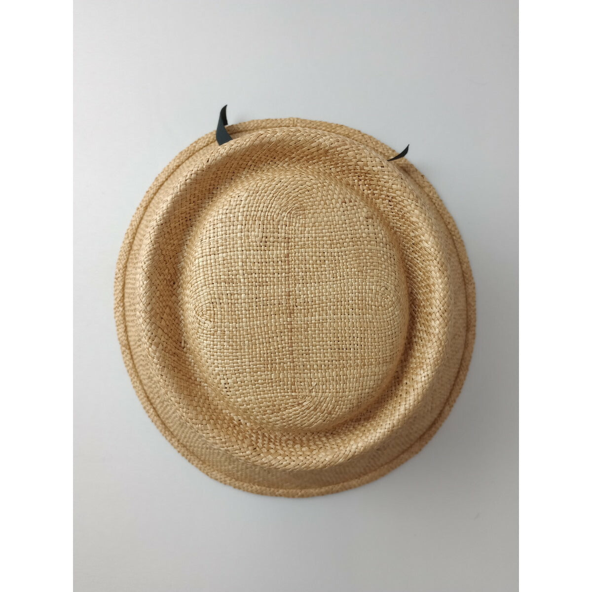 BERRETTA ベルレッタ 麦わら帽子 リボン ハット 黒 ブラック【中古】