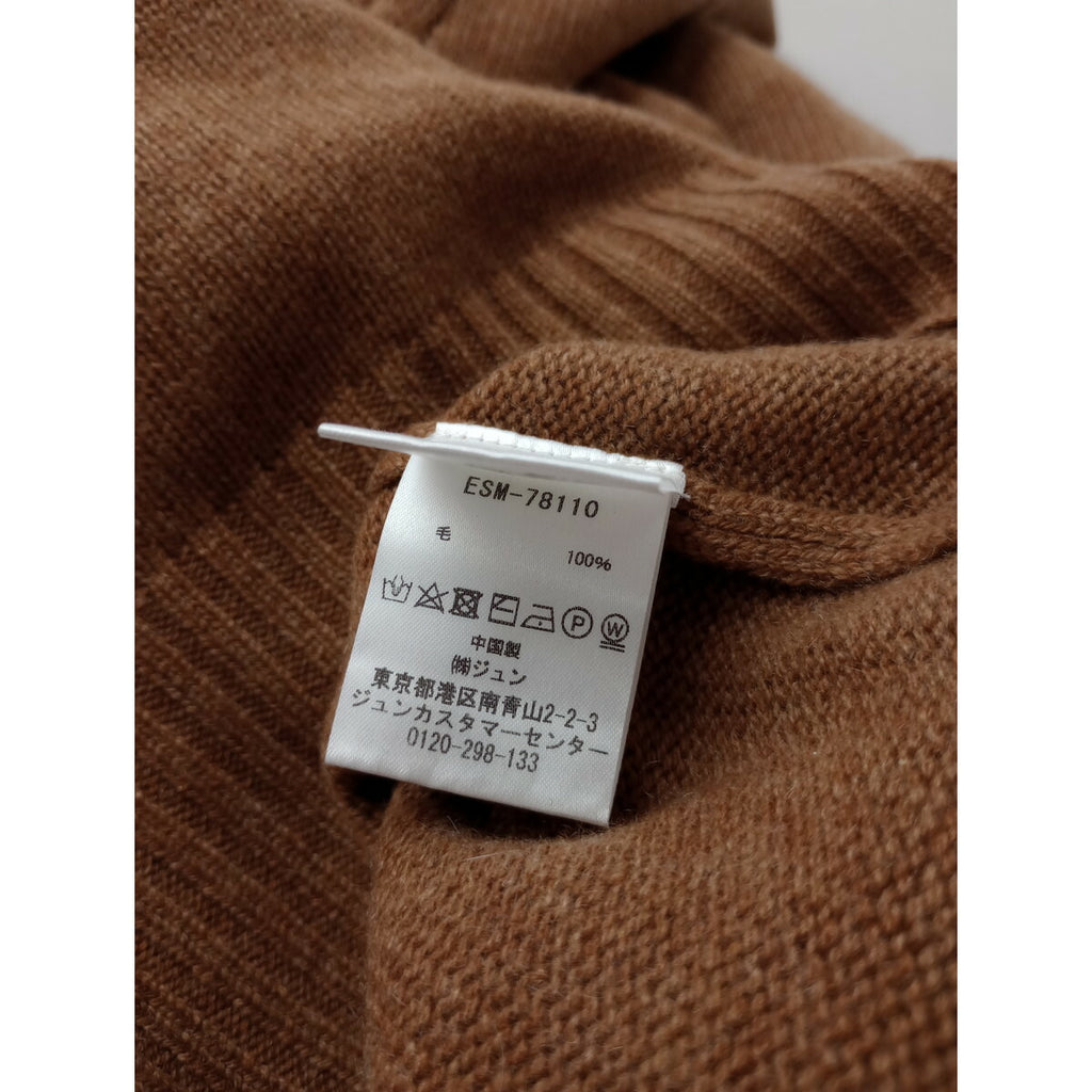 LEE MATHEWS リー・マシュー カシミヤ 100％ タートルネック ニット 長袖 トップス セーター ブラウン (18M＋0193)【中古】