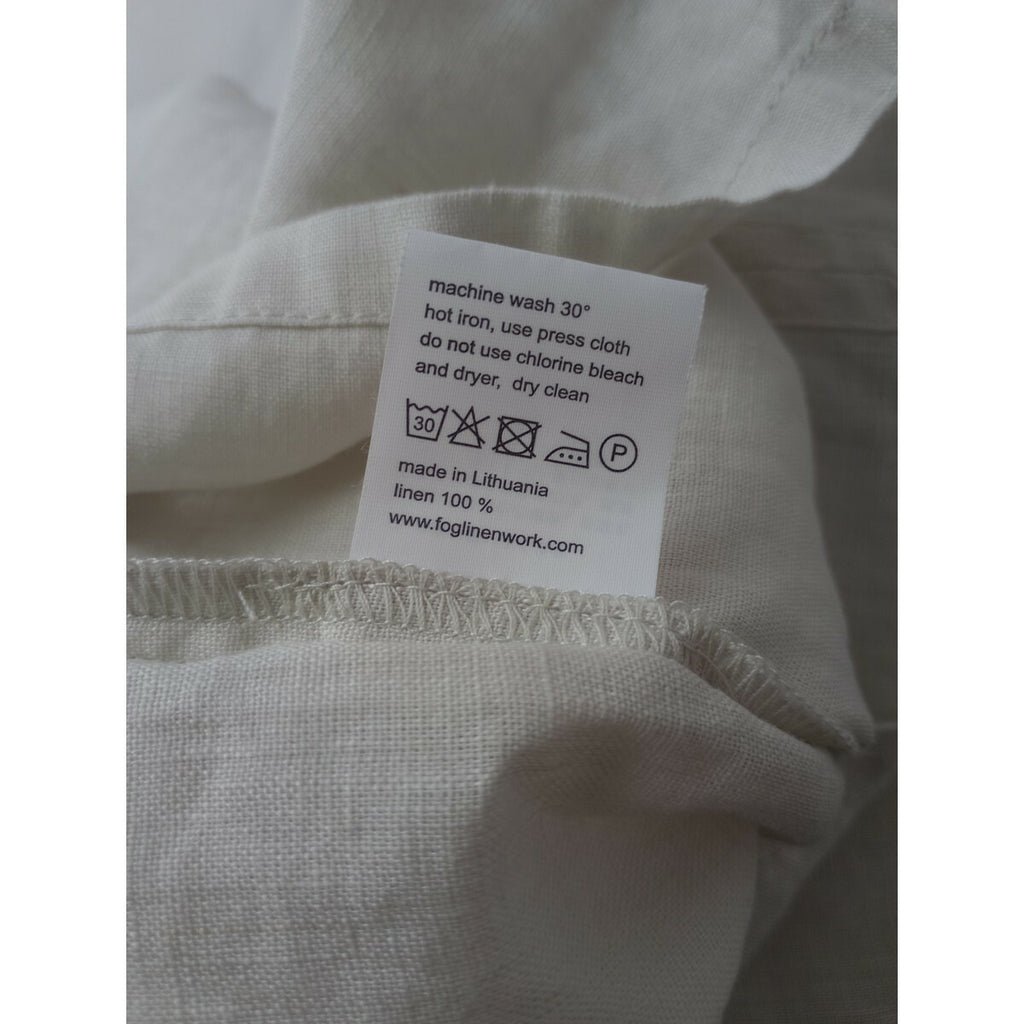 fog linen work フォグリネンワーク バック リボン リネン ブラウス トップス 生成り【中古】