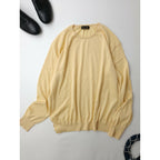 24AW DRAWER ドゥロワー FALL1 18Gカシミヤシルククルーネックニット トップス 長袖 山吹色 イエロー【中古】