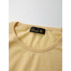 24AW DRAWER ドゥロワー FALL1 18Gカシミヤシルククルーネックニット トップス 長袖 山吹色 イエロー【中古】