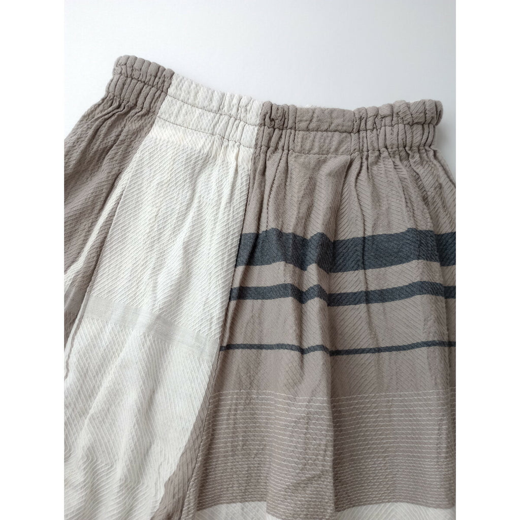 amaki niime タマキニイメ 玉木新雌 サルエル ワイド パンツ ベージュ 1【中古】