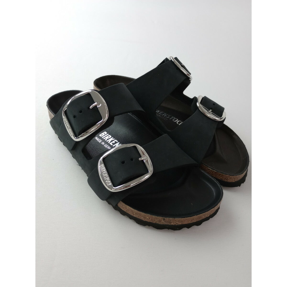 BIRKENSTOCK ビルケンシュトック Arizona Big Buckle アリゾナ ビッグバックル サンダル 靴 オイルドナチュラルレザー 黒 ブラック【中古】