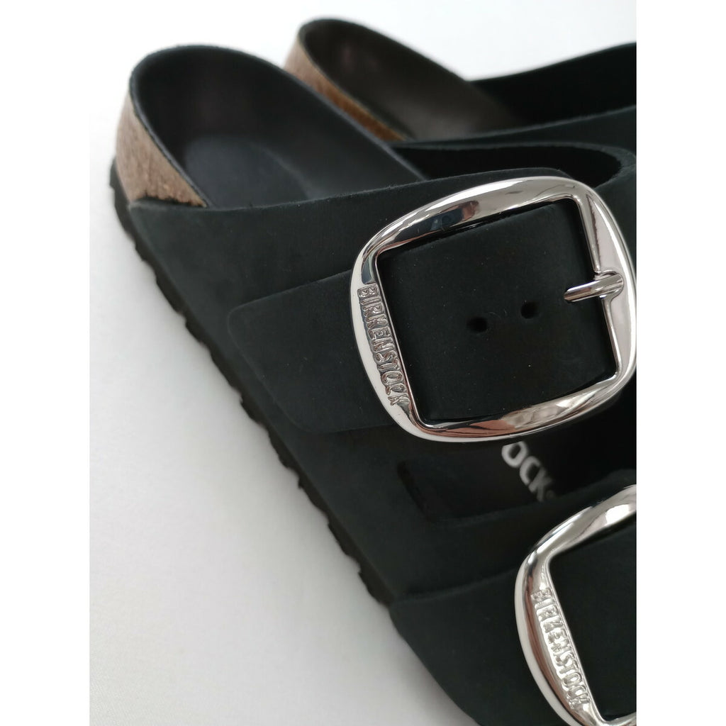 BIRKENSTOCK ビルケンシュトック Arizona Big Buckle アリゾナ ビッグバックル サンダル 靴 オイルドナチュラルレザー 黒 ブラック【中古】
