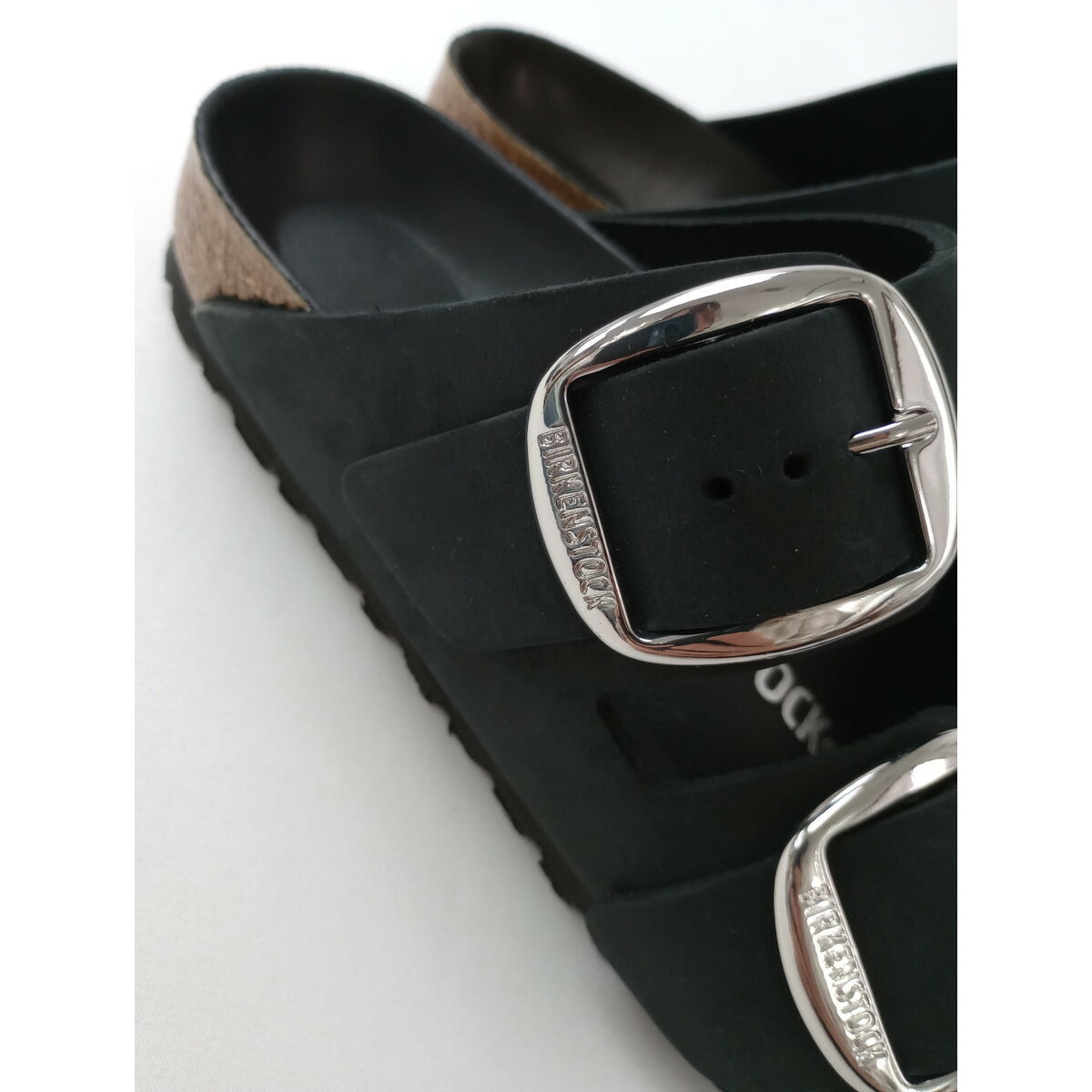 BIRKENSTOCK ビルケンシュトック Arizona Big Buckle アリゾナ ビッグバックル サンダル 靴 オイルドナチュラルレザー 黒 ブラック【中古】