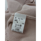 25SS homspun ホームスパン スーピマ コットン 六分袖 Vネック ニット カーディガン ピンク F【中古】