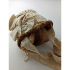 ebagos エバゴス ファー付き バッグ 白【中古】