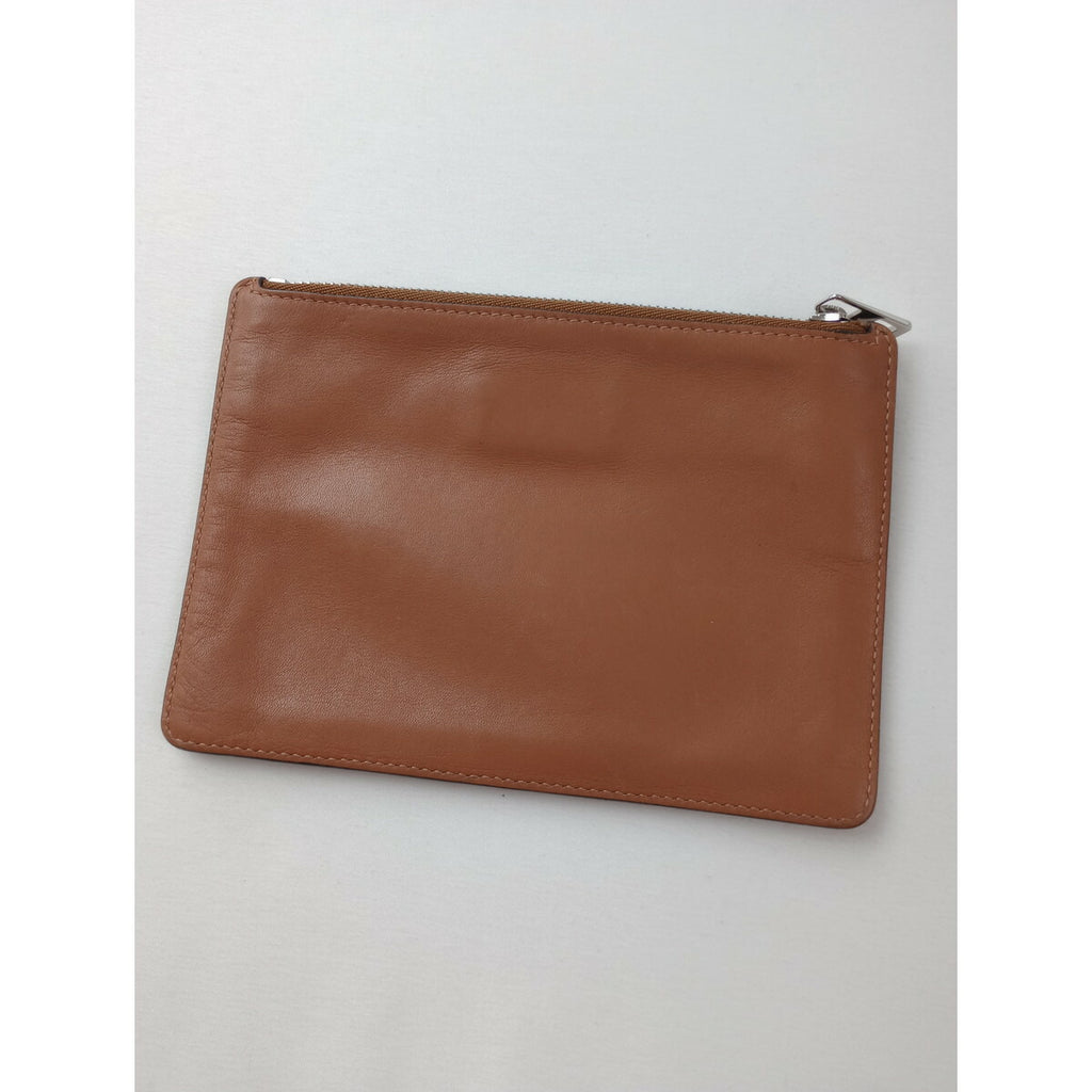 LOEWE ロエベ アナグラム レザー ポーチ ブラウン【中古】