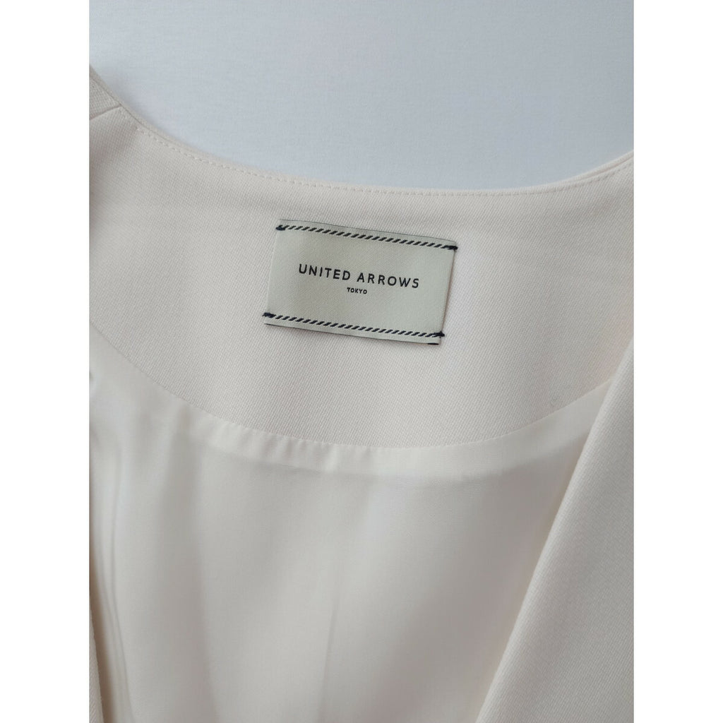 22SS UNITED ARROWS ユナイテッドアローズ ダブル クロス ベスト トップス アイボリー【中古】