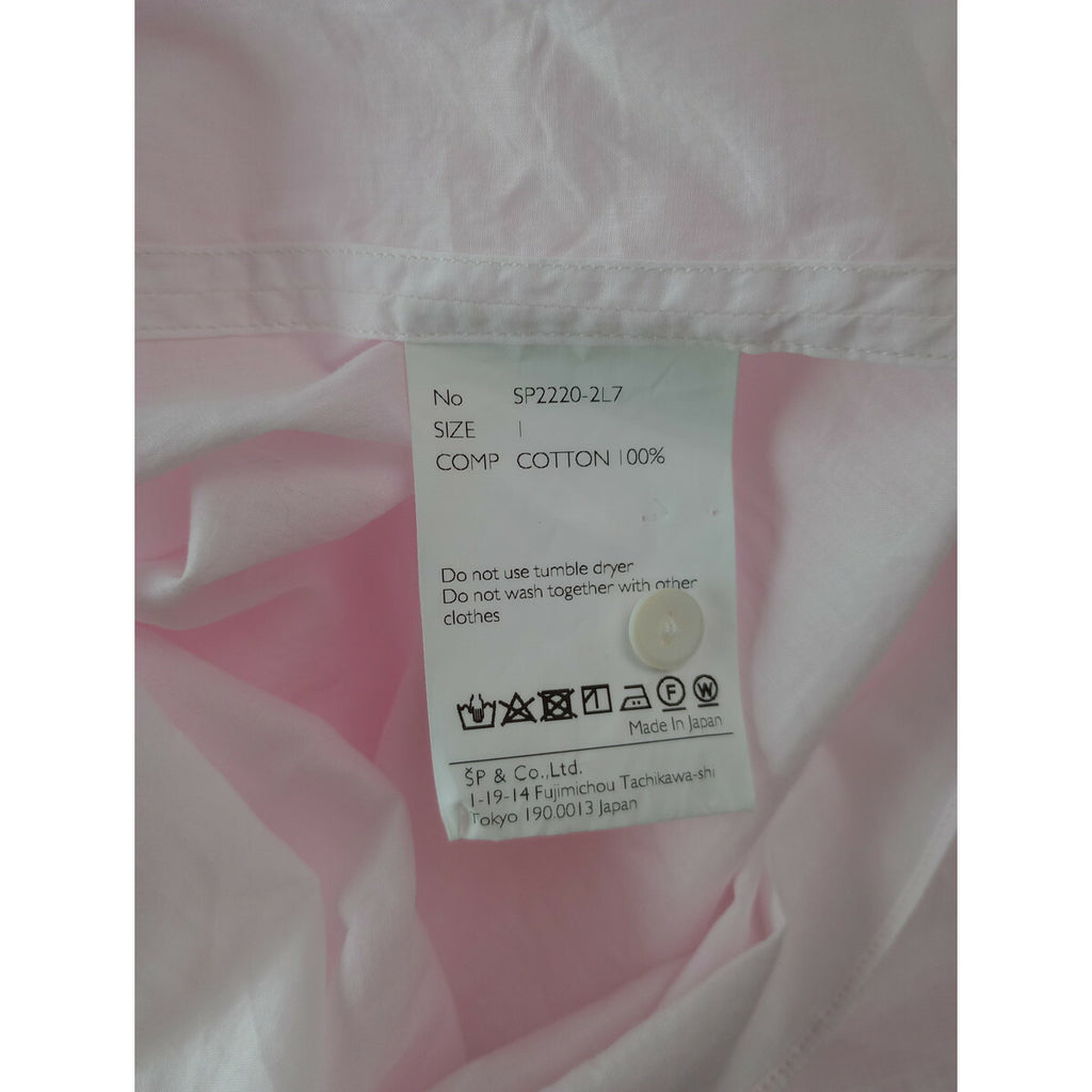 25SS SP エシュペー CHURCH SMOCK DRESS PINK チャーチ スモッグ ドレス コットン 綿 100％ 長袖 ロング ワンピース ピンク【中古】