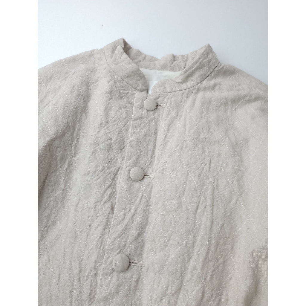 Gauze# ガーゼ QUILT ETOILE COAT キルティング ロング コート 生成り【中古】