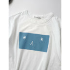 mina perhonen ミナペルホネン anim アニム コットン 綿 100％ カットソー 半袖 Tシャツ トップス 白 ブルー XS【中古】