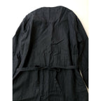 OUTIL ウティ リネン100％ ノーカラー ダブルボタン ロング コート ネイビー 0【中古】