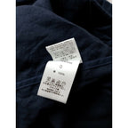 OUTIL ウティ リネン100％ ノーカラー ダブルボタン ロング コート ネイビー 0【中古】