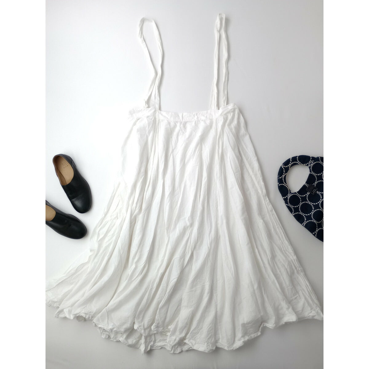Khadi and Co-BESS NIELSEN カディアンドコー ベスニールセン SUSPENDER SKIRT-PROUST サスペンダースカート ロング 白【中古】