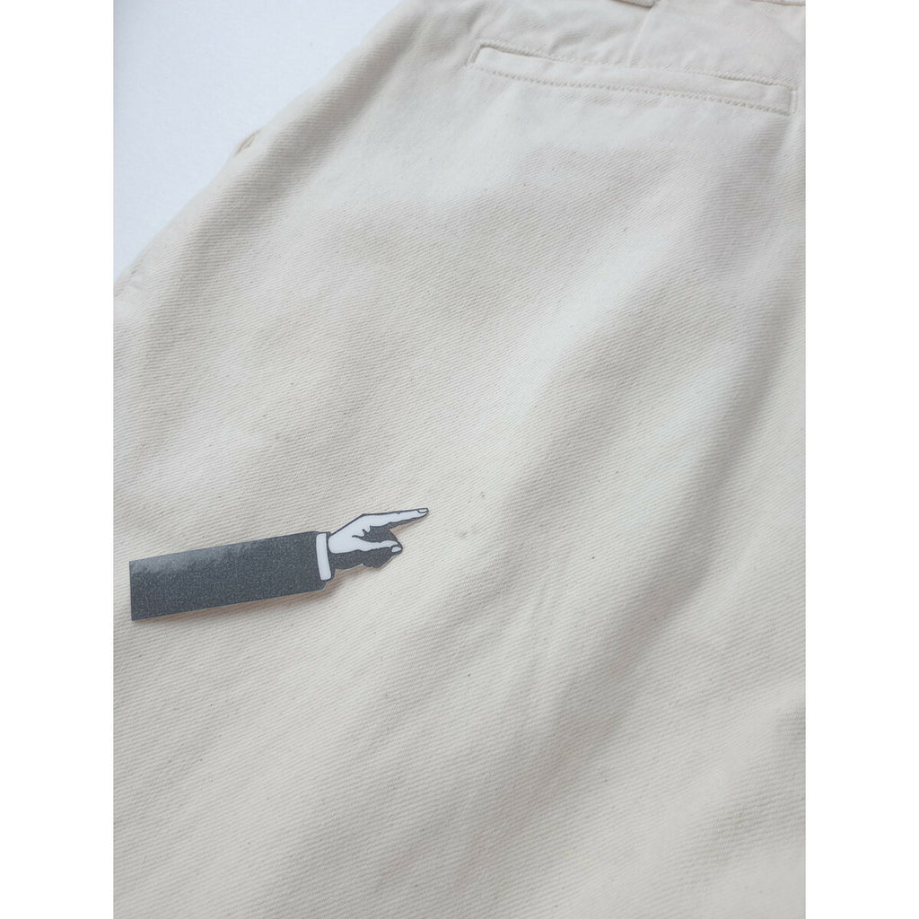 THE Shinzone ザシンゾーン TOMBOY JEANS ウエスト ツータック トム ボーイ コットン 綿 100％ デニム パンツ 生成り 32【中古】