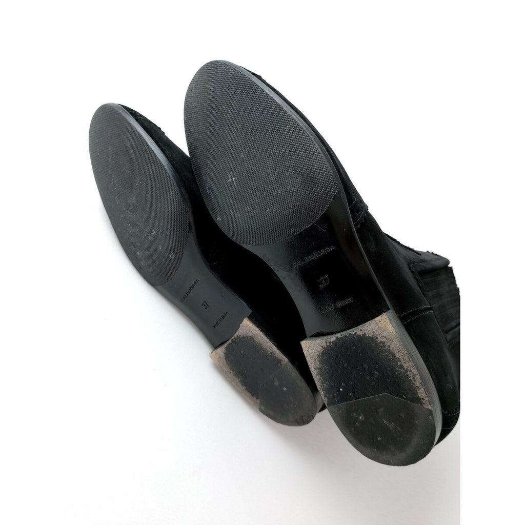BALENCIAGA PARIS バレンシアガ ショートブーツ 靴 黒 ブラック【中古】