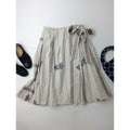 GASA ガサ 湖水の淵の花 ロング スカート 生成り【中古】