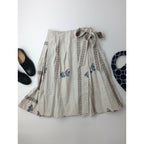 GASA ガサ 湖水の淵の花 ロング スカート 生成り【中古】