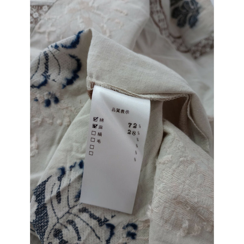 GASA ガサ 湖水の淵の花 ロング スカート 生成り【中古】
