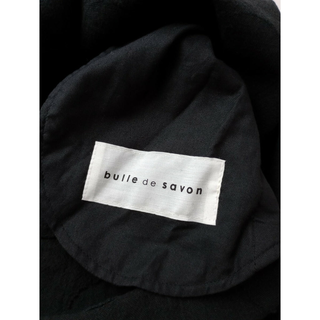 bulle de savon ビュルデサボン ランダム ドット 柄 ジャカード　ノースリーブ ロング ワンピース 黒 ブラック F【中古】