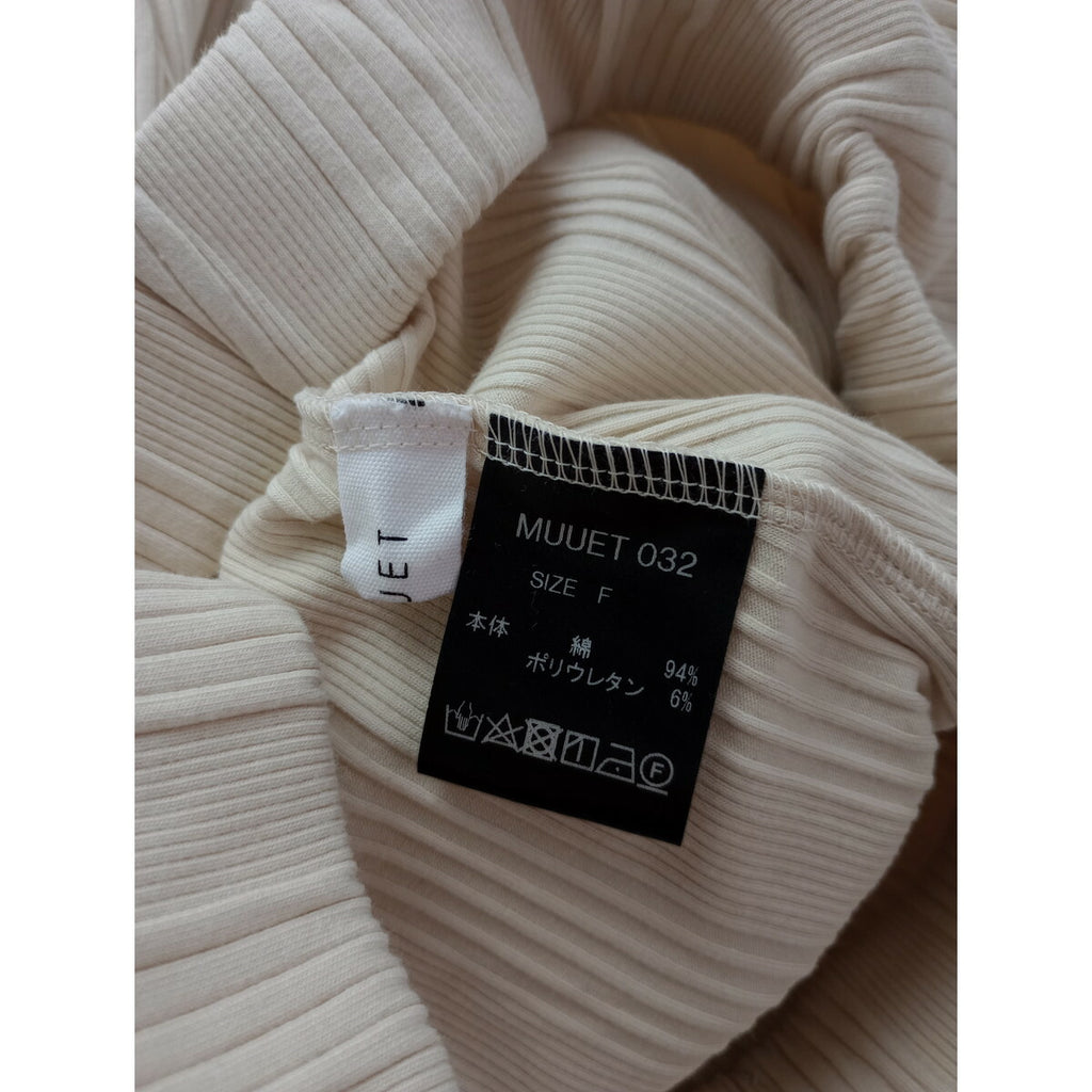 MUUET ミュエット RANDOM RIBS BELL PANTS ランダム リブ ベル パンツ アイボリー【中古】