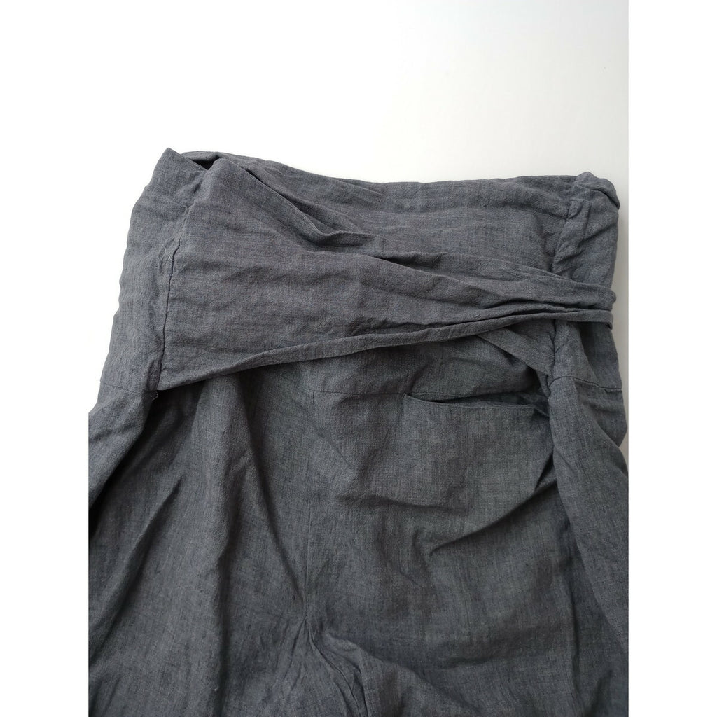 TOUJOURS トゥジュー タイ スタイル パンツ グレー【中古】