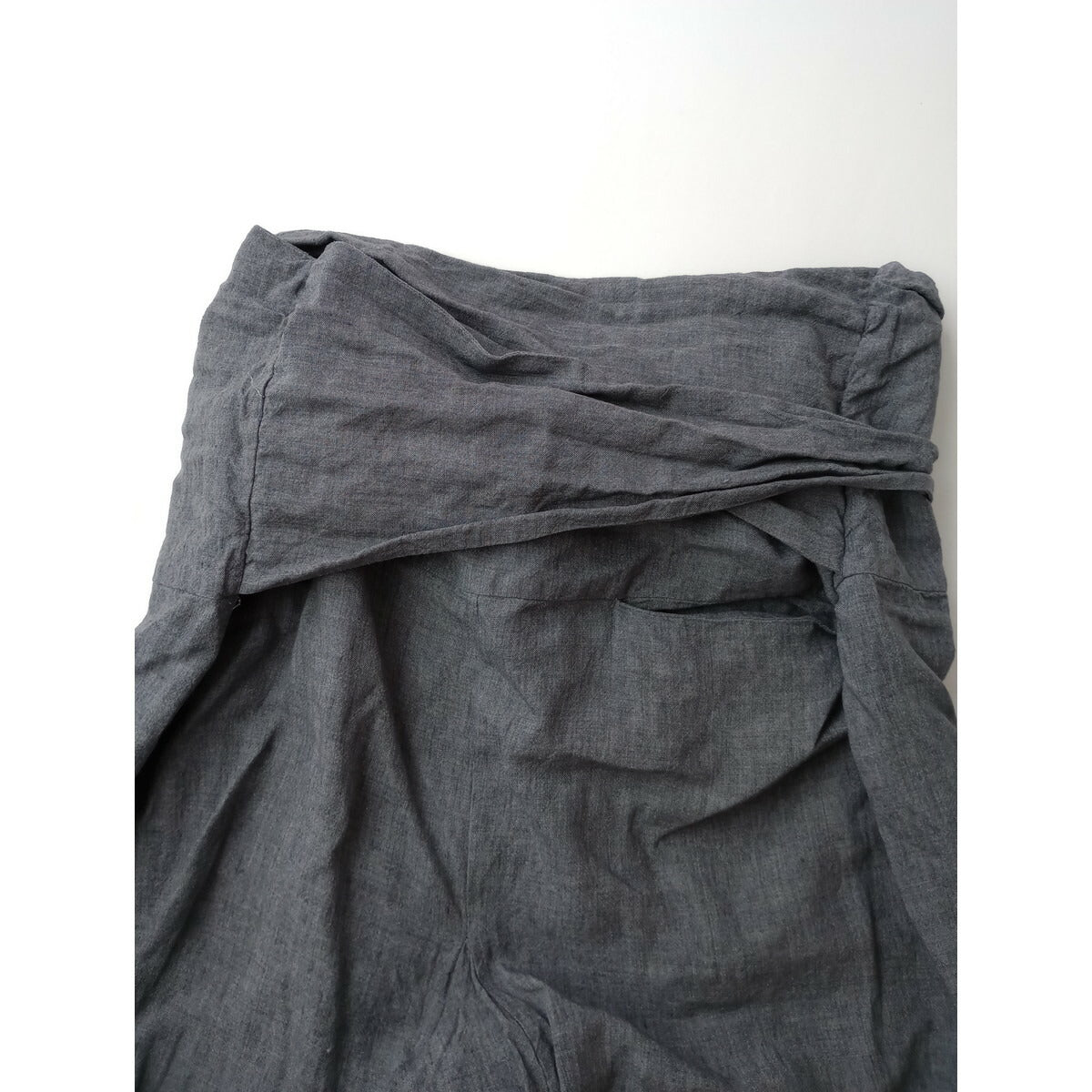 TOUJOURS トゥジュー タイ スタイル パンツ グレー【中古】