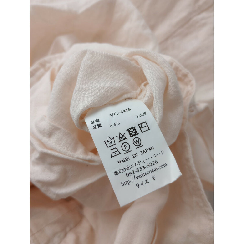 22SS Veritecoeur ヴェリテクール サスペンダー ワンピース サロペット スカート F ほんのりオレンジがかったアイボリー【中古】