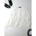 mizuiro ind ミズイロインド stand collar shirt like C/D コットン 綿 100％ ワイド ニット カーディガン 白 ホワイト【中古】