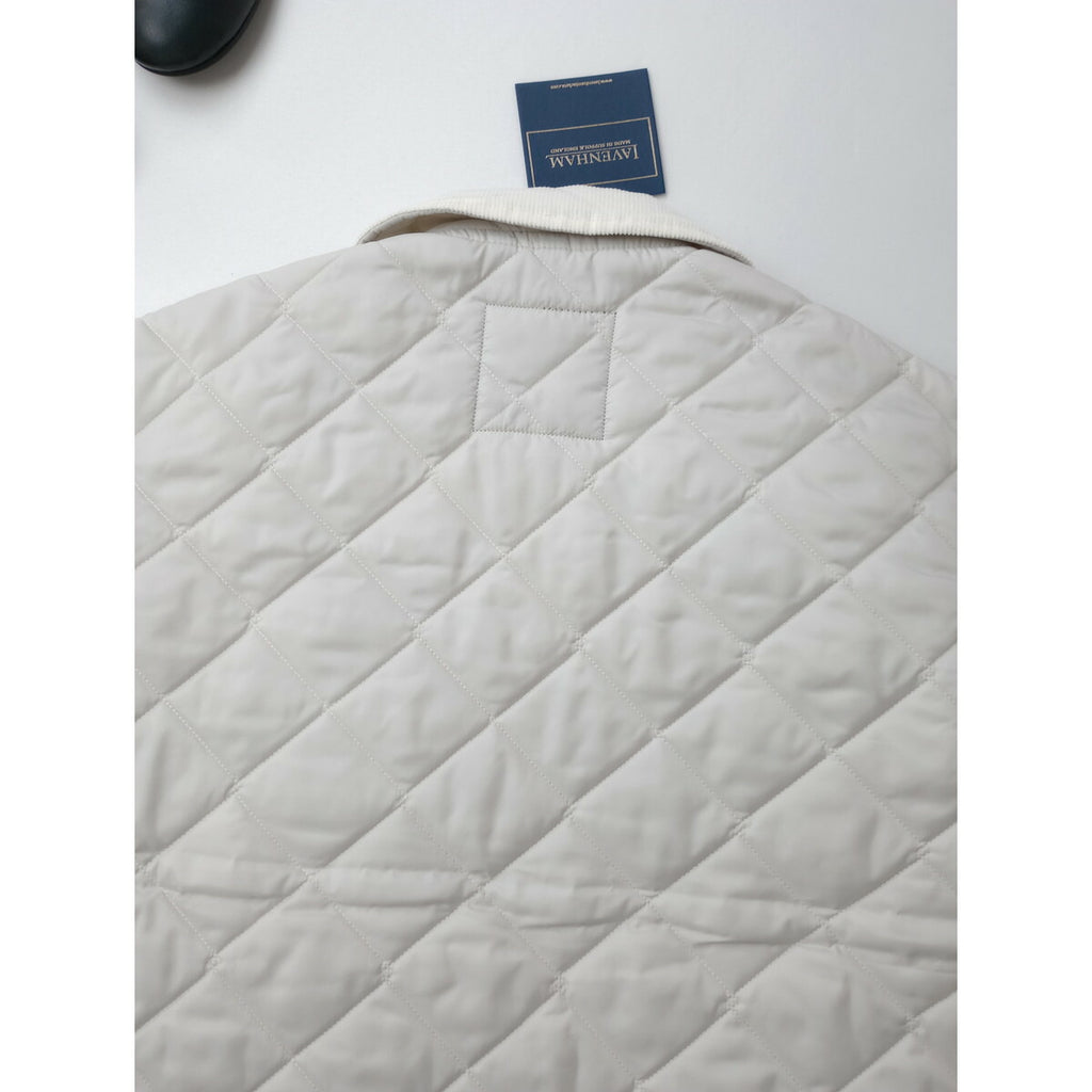 新品 25AW LAVENHAM ラベンハム Teynham Womens テイナム ウィメンズ キルティング ショート ジャケット コーデュロイカラー 白 (4M＋2679) 【中古】