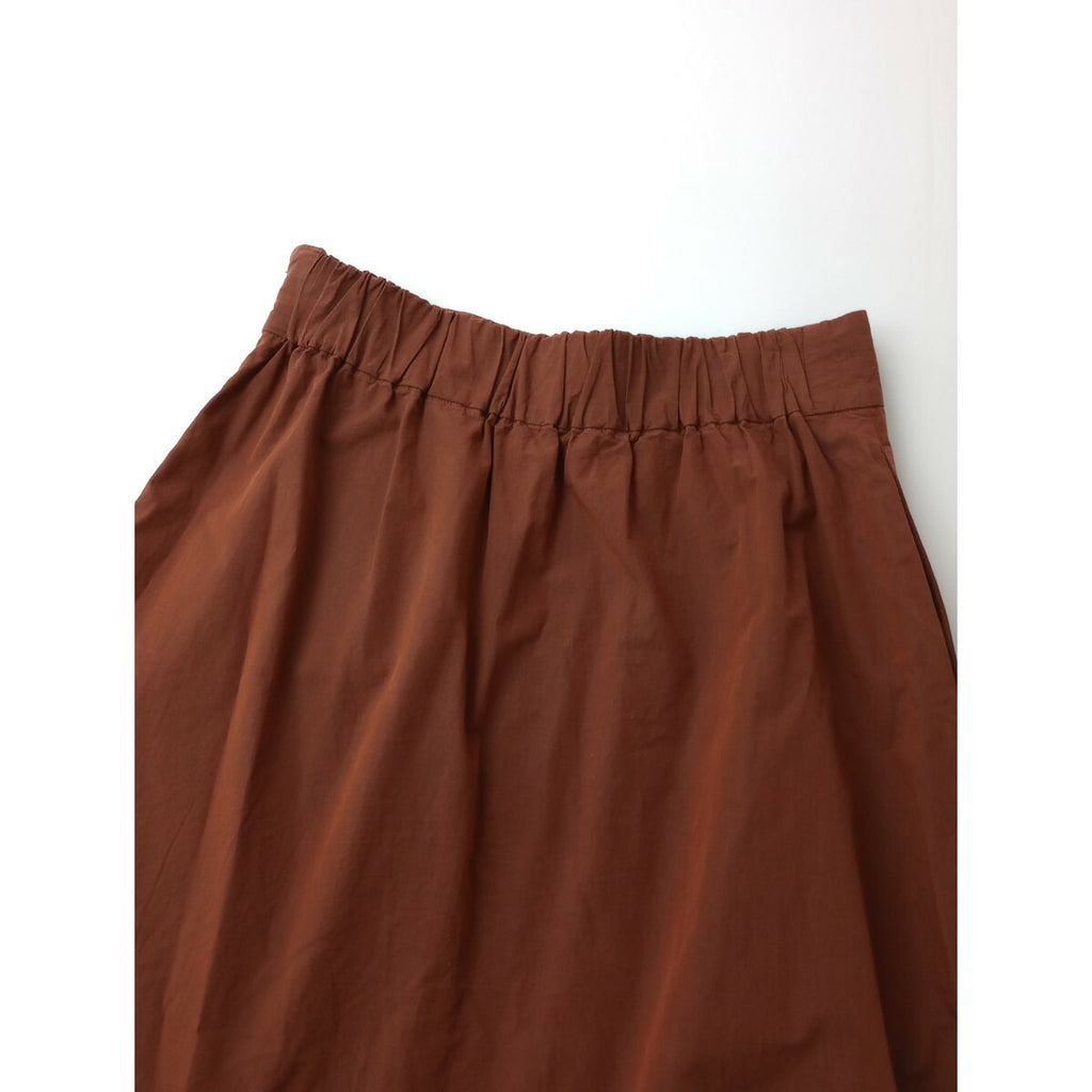 MARGARET HOWELL マーガレットハウエル COTTON CHAMBRAY コットン 綿 100％ ロングスカート ワインレッド 2【中古】
