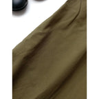 24SS MHL. エムエイチエル マーガレットハウエル CRISP COTTON PLAINWEAVE ベルト付き コットン 綿 100％ パンツ カーキ 1【中古】