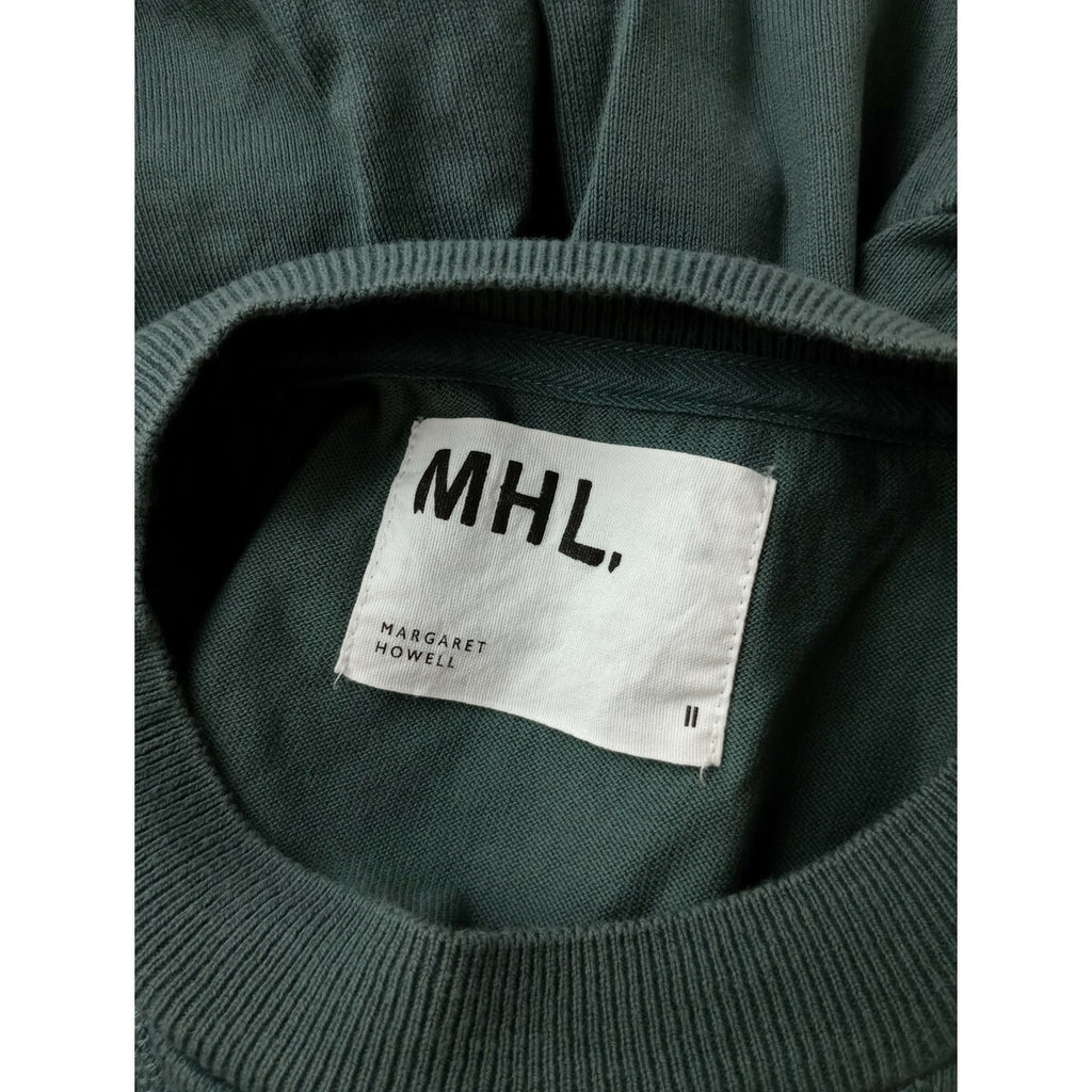 23SS MHL エムエイチエル マーガレットハウエルコットン 綿 100％ プルオーバー トップス カットソー 2 カーキ【中古】