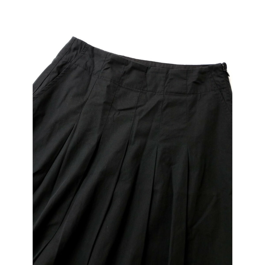 24AW MARGARET HOWELL マーガレットハウエル COTTON TWILL コットン ツイル スカート 黒 ブラック 1【中古】