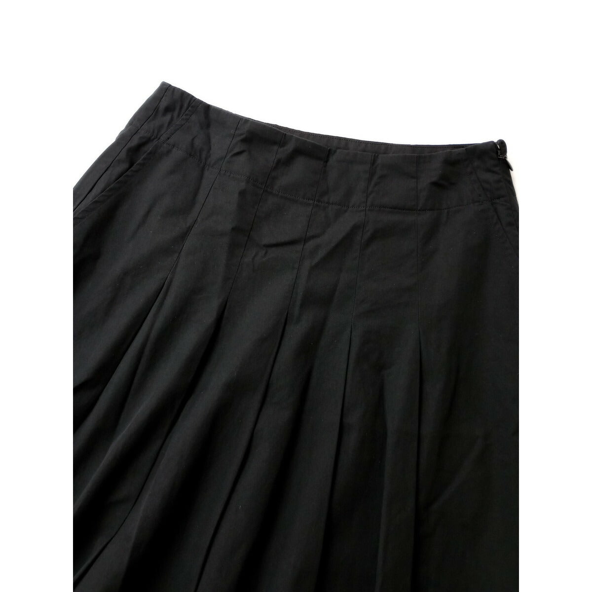 24AW MARGARET HOWELL マーガレットハウエル COTTON TWILL コットン ツイル スカート 黒 ブラック 1【中古】